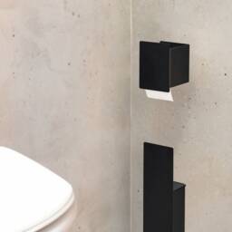Modern Black Toilet Brush, Simple Wc Steel Bathroom Accessories, Minimalist Brush Holder Aesthetic Toleit And - thumbnail 2