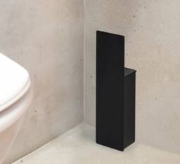 Modern Black Toilet Brush, Simple Wc Steel Bathroom Accessories, Minimalist Brush Holder Aesthetic Toleit And