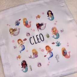 Personalized Mermaid Cushion Girls Nursery Decor, Under The Sea - thumbnail 3
