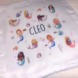 Personalized Mermaid Cushion Girls Nursery Decor, Under The Sea - thumbnail 2
