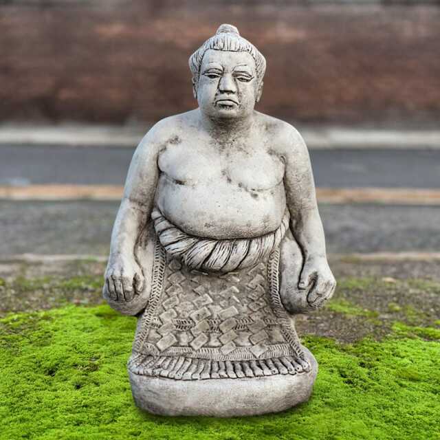 Concrete Sumo Wrestler Statue Outdoor Stone Fighter Sculpture Cement Garden Decor Handmade Man Ornament Stone Figure Yard Art - image 1
