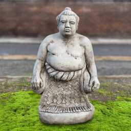 Concrete Sumo Wrestler Statue Outdoor Stone Fighter Sculpture Cement Garden Decor Handmade Man Ornament Stone Figure Yard Art - thumbnail 1