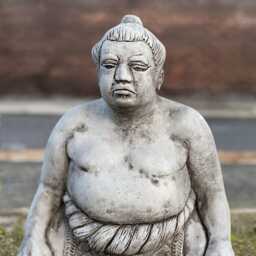 Concrete Sumo Wrestler Statue Outdoor Stone Fighter Sculpture Cement Garden Decor Handmade Man Ornament Stone Figure Yard Art - thumbnail 2
