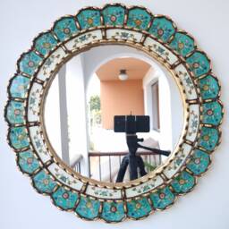 "Peruvian Mirrors ""Harmonious Turquoise 50cm" - thumbnail 2