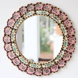 "Peruvian Mirrors ""Armoniosa Rosado 40cm" - thumbnail 1