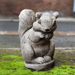Concrete Squirrel With Nut Statue Sitting Decoration Cement Animal Figurine Handmade Art Garden Ornament Gift - thumbnail 4