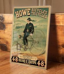 Home Wall Art Print Vintage Bicycle Metal Advertising Poster - thumbnail 1