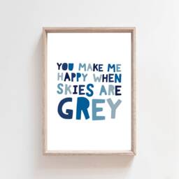 2 You Are My Sunshine Only Prints, Boys Nursery Wall Art, Bedroom Decor, Playroom Decor - thumbnail 2