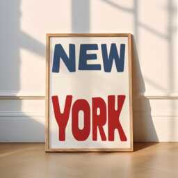 New York Print - 5 Colours Travel - New York City Poster, Nyc, Manhattan, Brooklyn, Empire State, Central Park, Usa, Retro, Funky, Trendy - thumbnail 1