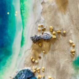 Handmade Resin Ocean, Moss Wall Art Set, Preserved & Wood Seascape, Coastal Decor - thumbnail 4