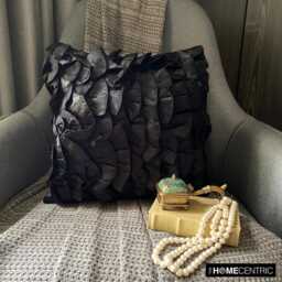 "Designer Black Bed Pillow 24""x24""/26""x26" - thumbnail 2