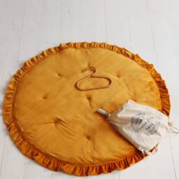 "Soft Velvet Mat With Frill ""Mustard" - thumbnail 2