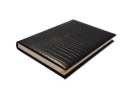 Leather A5 Address Book Croc Grained Print, Handmade in England