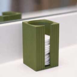 Bathroom Accessories Set 4 Piece Organiser Toothbrush Holder Soap Tray Cotton Pad Vanity Storage Taro - thumbnail 3