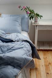 Wool Duvet Size 135x200 cm, Summer Warmth, Blue - Us Duty Paid