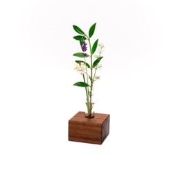 Table Vase Elegant Made Of Walnut With Test Tubes Decorative Flower For Weddings & Table Decoration Minimalist Home Accessory - thumbnail 3