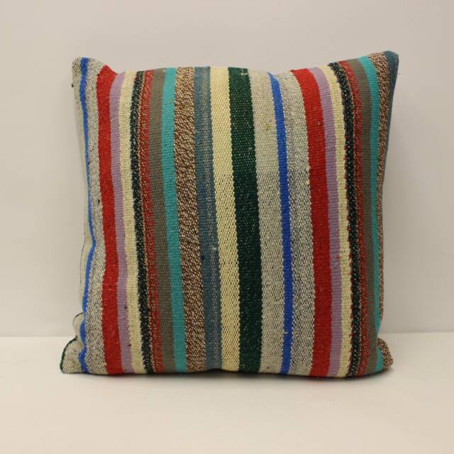 Vintage Kilim Pillow Covers, Boho Big Pillow 20x20 in 50x50 cm, Bohemian Cushion Pillows Sofa Pillow, 4Ef-399 - image 1