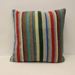 Vintage Kilim Pillow Covers, Boho Big Pillow 20x20 in 50x50 cm, Bohemian Cushion Pillows Sofa Pillow, 4Ef-399 - thumbnail 1