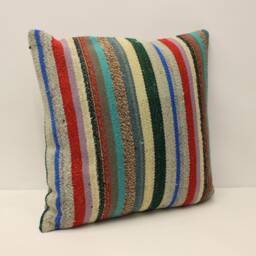Vintage Kilim Pillow Covers, Boho Big Pillow 20x20 in 50x50 cm, Bohemian Cushion Pillows Sofa Pillow, 4Ef-399 - thumbnail 2
