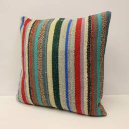 Vintage Kilim Pillow Covers, Boho Big Pillow 20x20 in 50x50 cm, Bohemian Cushion Pillows Sofa Pillow, 4Ef-399 - thumbnail 3
