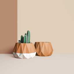 3D Printed Cactus, Succulent Planters , Mid Century Idea Gift For Home, Large Planter Pot - thumbnail 3