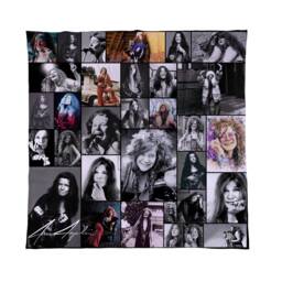 Janis Joplin Celebrity Montage Fleece Throw Blanket - 150cm X Large Made in England - thumbnail 3