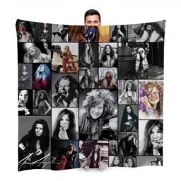 Janis Joplin Celebrity Montage Fleece Throw Blanket - 150cm X Large Made in England - thumbnail 2