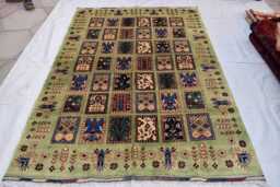 "Handwoven Maranus Chob Rug 6'11"" X 4'11" - thumbnail 1