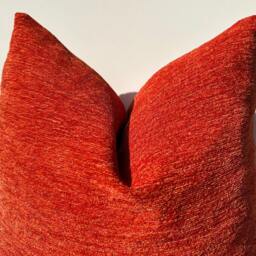 Orange Chenille Linen Pillowcover, Orange Mealy Pillowcase, Throw Pillows, Christmas Pillow - thumbnail 3