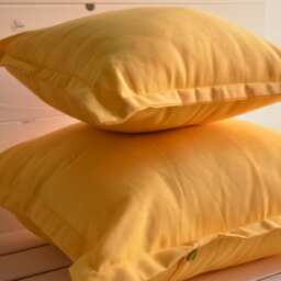 Yellow Pillow, Cotton, Fabric, Ornaments, Italian Summer Pillow Coordinates With Yellow Tablecloth & Fancy Pillows - thumbnail 2
