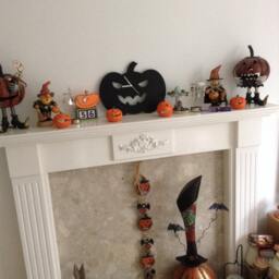 Halloween Pumpkin Silhouette - Wall Clock - thumbnail 2