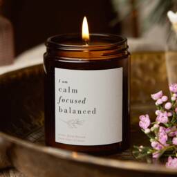 Mindfulness Soy Candle Gift Apothecary Jar, Calm Focused Balanced - thumbnail 1