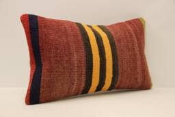 Vintage Turkish Kilim Pillow Throw Pillow Accent Sofa Lumbar Covers 12X20 in - 30 X 50 cm 4Oef-666 - thumbnail 1