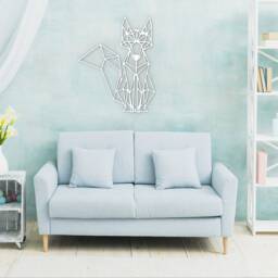 Fox Geometric Low Poly Wall Art, Animal Hanging, Decor, Wood Shape, Laser Cut, Home Decoration - thumbnail 4