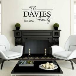 Personalised Family Wall Quote, Art Sticker, Modern Vinyl Transfer Decal - thumbnail 2