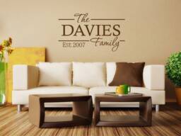 Personalised Family Wall Quote, Art Sticker, Modern Vinyl Transfer Decal - thumbnail 1