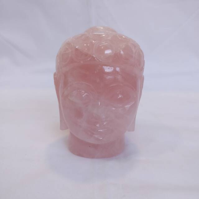 Rose Quartz Buddha, Gemstone Crystal Buddha Figurine, Sculptures, Carved Stone Spiritual Idol - image 1