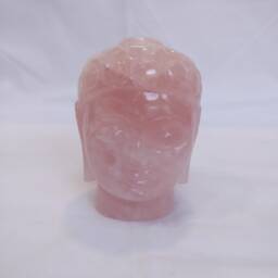 Rose Quartz Buddha, Gemstone Crystal Buddha Figurine, Sculptures, Carved Stone Spiritual Idol - thumbnail 1