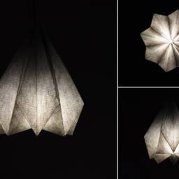 Brownfolds Grey Paper Origami Lamp Shade Vanilla Bliss Single Pack - thumbnail 3
