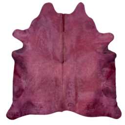 Orange Dyed Genuine Cowhide Rug - Warm Tone Unique Hair On Hide - thumbnail 4