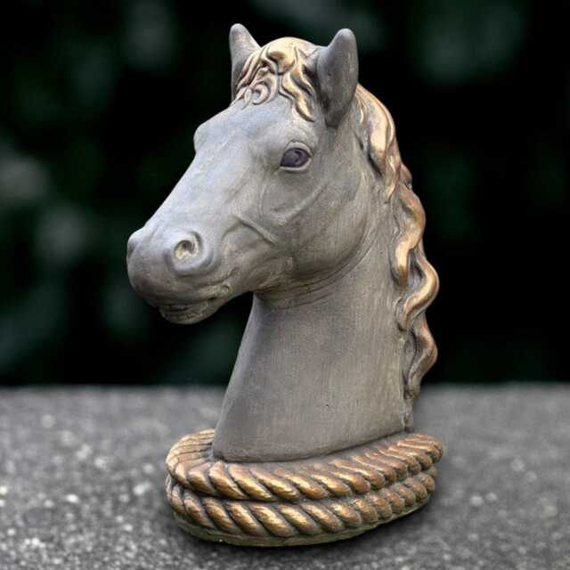 Garden Head Horse Statue Concrete Sculpture Outdoor Animal Decor Handmade Ornament Wildlife Figurine Lover Gift Farmhouse Art - image 1