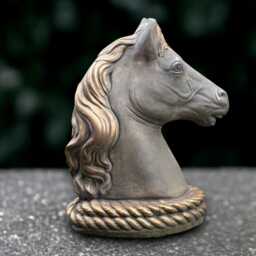 Garden Head Horse Statue Concrete Sculpture Outdoor Animal Decor Handmade Ornament Wildlife Figurine Lover Gift Farmhouse Art - thumbnail 2