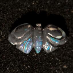 Blackopal Blue & Tourquise Jelly Butterfly Opal Carving - 2.7 Cts - thumbnail 1