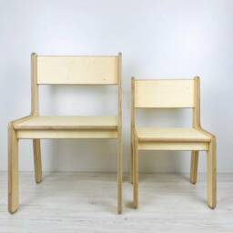 Wooden Baby Chair With Name Personalized For Kids Toddler Montessori Furniture - thumbnail 4