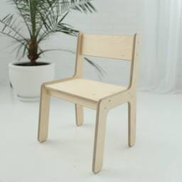 Wooden Baby Chair With Name Personalized For Kids Toddler Montessori Furniture - thumbnail 2