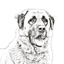 Anatolian Shepherd - Wooden Stand For Candles/Pens With The Image Of A Dog New Collection - thumbnail 2