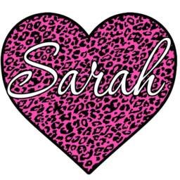Custom Name Decal - Girls Room Cheetah Print Wall Art Decor - Insert Name Personalized Peel & Stick Heart Sticker Vwaq-Gh3 - thumbnail 2