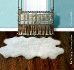 Faux Sheepskin Rug - Shaggy Plush Area Rug, Quatro Shape - thumbnail 1