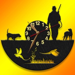 Wall Clock Hunter Wood Gift Non-Ticking Ducks Pheasants Moose Wild Boar - Please Choose Hunting Dog - thumbnail 3