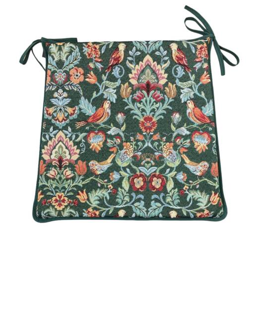 William Green Tapestry - William Morris Design Tapered Tie-On Seat Pad. Garden/Patio/Kitchen/Dining - image 1